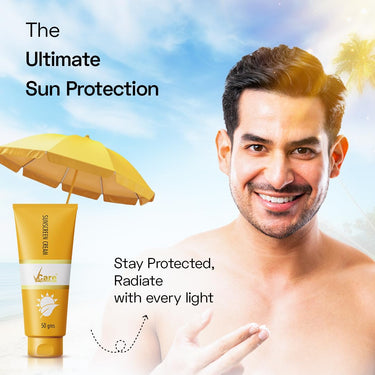 VCare Sunscreen SPF 30 Matte Cream 50g for Women & Men For All Skin Types (white)